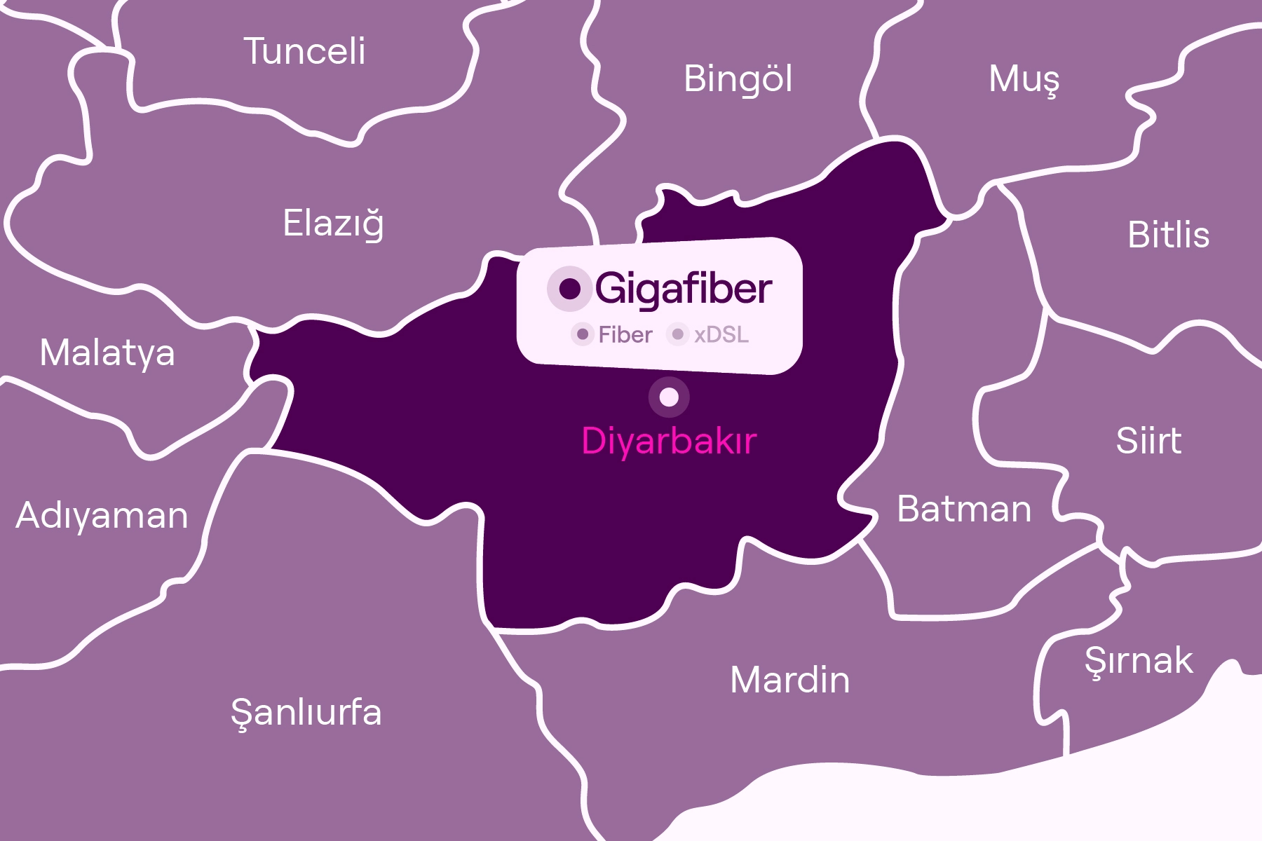 Diyarbakır GigaFiber Haritası