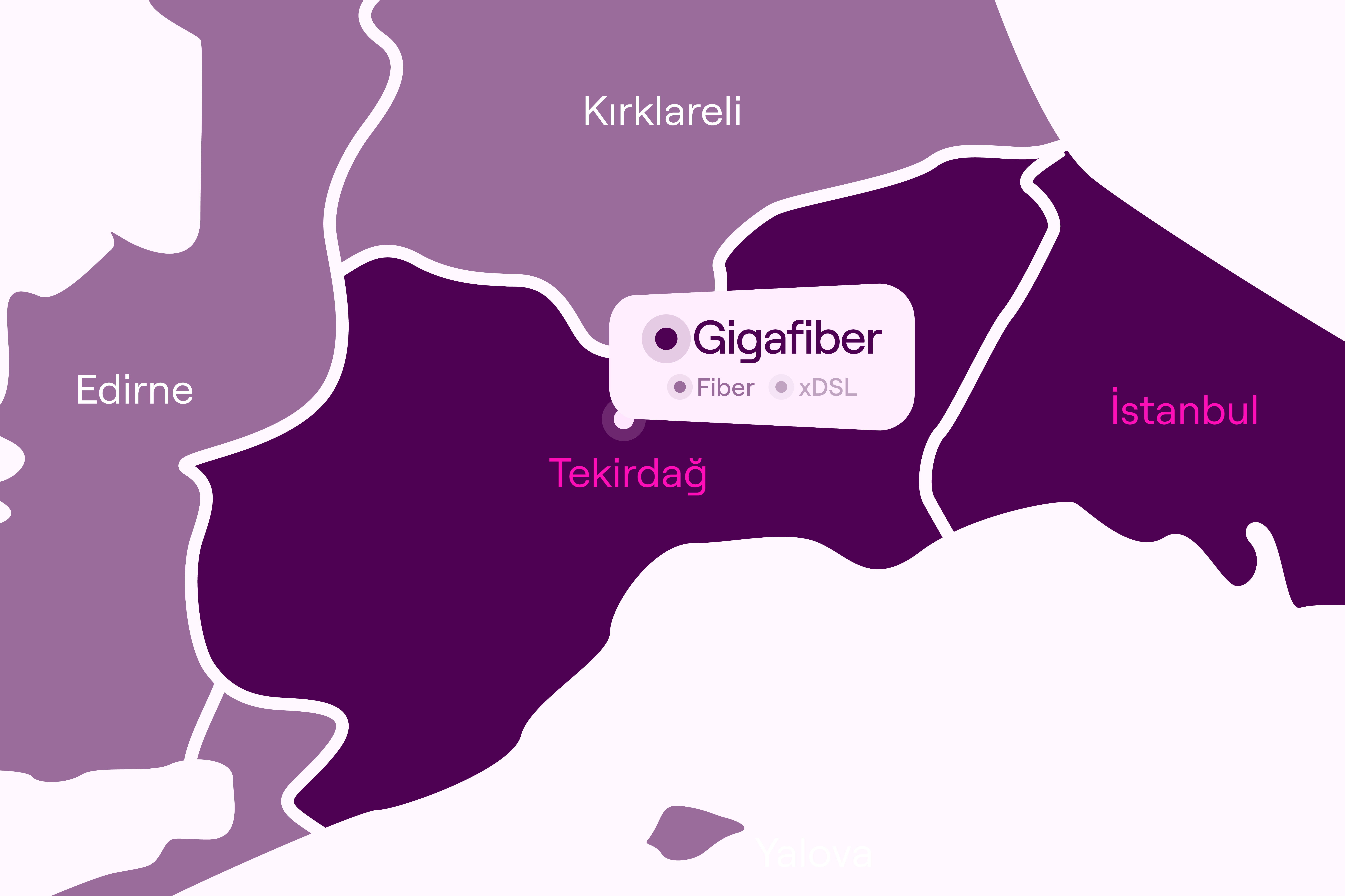 Tekirdağ GigaFiber Haritası