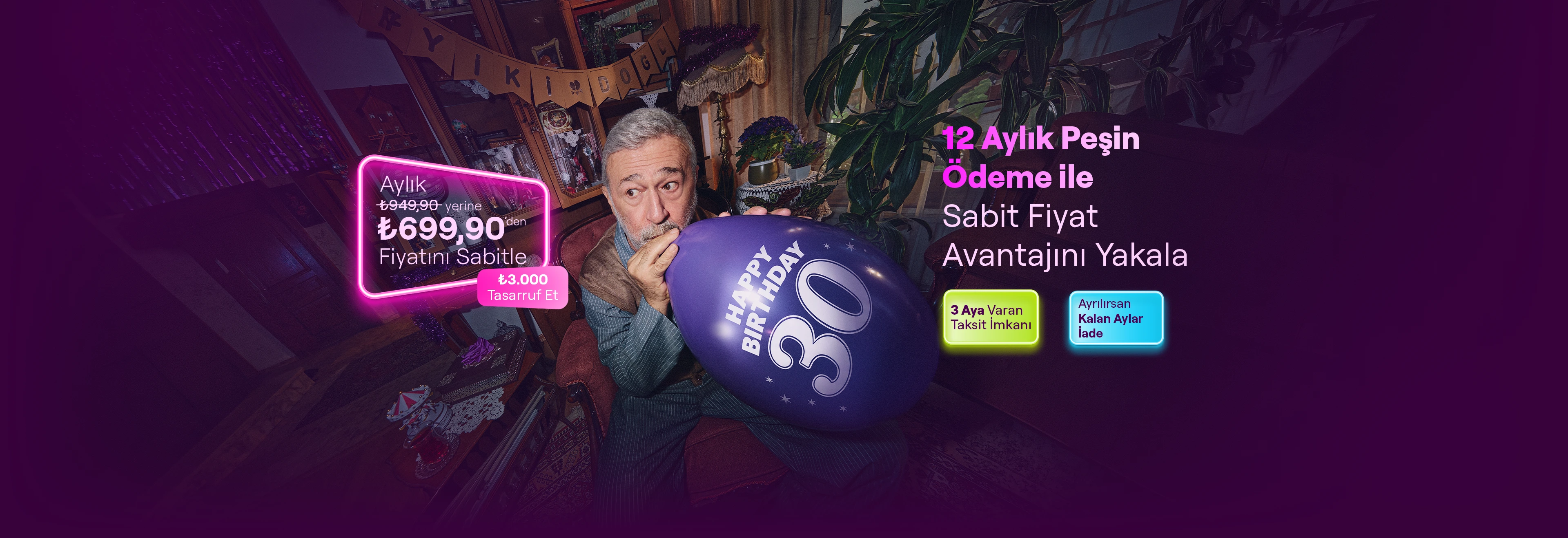 12 Ay Peşin Ödemede Sabit Fiyat